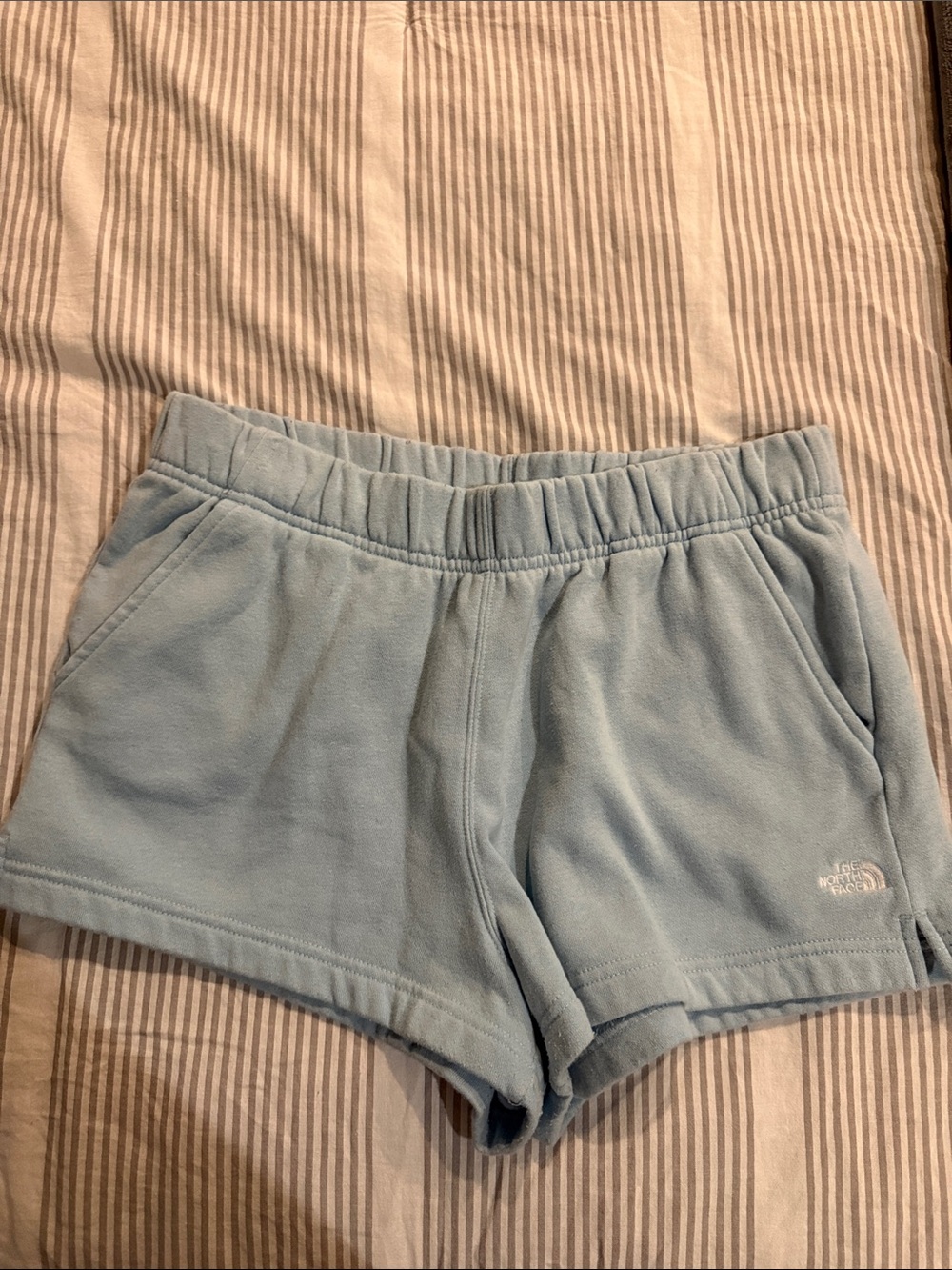 The North Face Women's Pale Blue Fleece Athletic Shorts